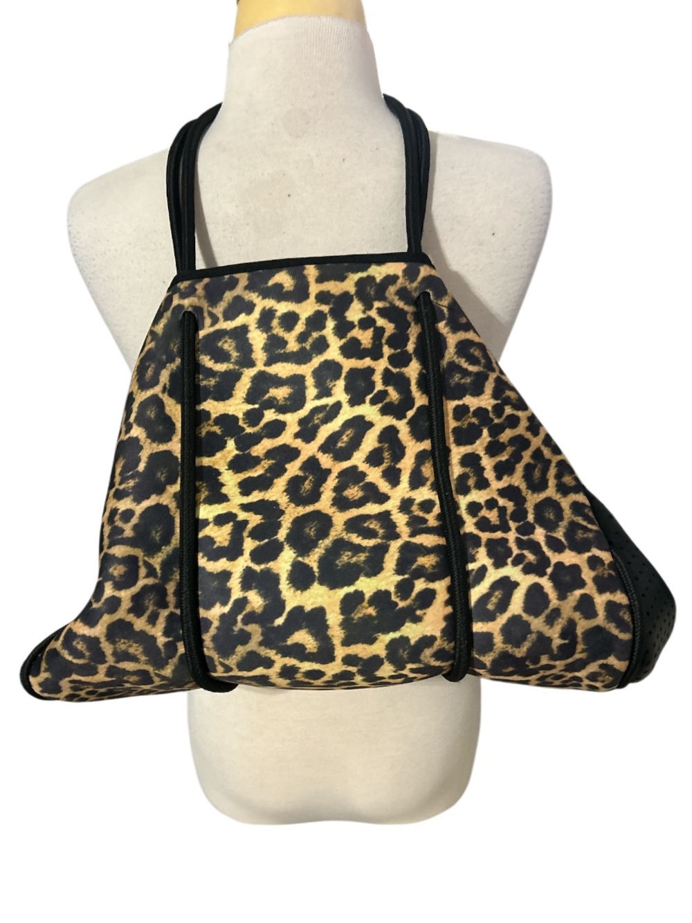 Parker & Hyde Tote Bag Womens Leopard Neoprene Animal Print
